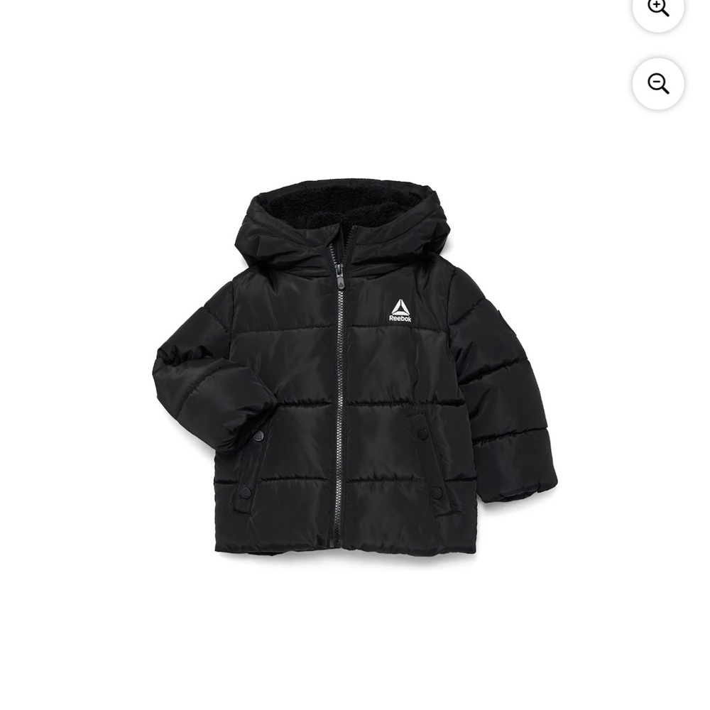 Reebok Black Hooded Puffer Jacket